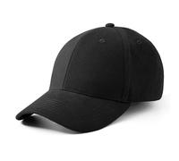 Artexia, Kappe mit Visier, 100 % Baumwolle, Baseballkappe, Unisex, regulierbar, Schwarz , One size