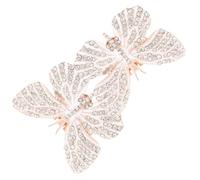 Artibetter 1 Paar Strass Schuhclips mit Schmetterlings Design aus Legierung Dekorative und Abnehmbare Schuhschnallen für Hochzeit und Abendparty