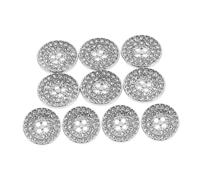 ARTIBETTER 10 Stück Silberne Strassknöpfe 15mm Zierknöpfe für Damenjacken und Mäntel Strahlenverzierte Bastelknöpfe für Kleidung und Accessoires Einfach zu Befestigen Geeignet für Besondere