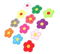 Artibetter 12 Stück Bestickte Blumen Aufnäher zum Aufbügeln in Verschiedenen Farben mit Polyesterfaden und Twillstoff für Rucksäcke und Taschen im Alltag und Zuhause