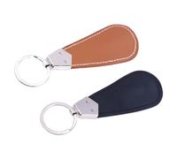 ARTIBETTER 2 Stück Kleiner Schuhlöffel aus Pu Leder mit Schlüsselring Tragbarer Schuhanzieher für Reisen Leicht und Kompakt um Schuhe Schneller Anzuziehen