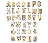 Artibetter 36 Stück Gestickte Aufnäher zum Aufbügeln mit Buchstaben für Selbstgemacht Kleidung und Rucksäcke aus Pailletten Zarte Reparatur und Dekorationsflicken