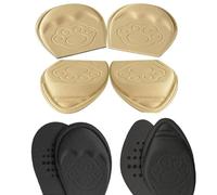 Artibetter 4 Paar Atmungsaktive Anti Rutsch Fersenschutz Einlegesohlen aus Pvc und Strickstoff für Dress Schuhe und Flache Schuhe zur Schuhgrößenanpassung