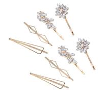 ARTIBETTER 4 Paar Strass Haarnadeln Braut Haarschmuck für Damen Mädchen 8 Stück Glänzende Haarspangen mit Strassstein Verzierung Schmuck für Hochzeit und Festliche Anlässe