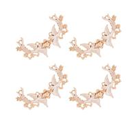 Artibetter 4 Paar Umhangclips aus Zinklegierung Schalbroschen und Kragenclips Vintage Stil Elegant für Schals und Alltagsmode