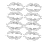 Artibetter 50 Stück Flügel Anhänger Charms mit Strassbesatz Vintage Engelsflügel Schmuckanhänger für Armband Halskette Lesezeichen Leichte Dangle Charms für DIY Schmuckherstellung