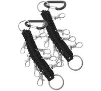 Artibetter Geflochtener Schlüsselband Schlüsselanhänger mit Karabiner aus Verschleißfestem Paracord Handgefertigt Modisch für Rucksack und Verschiedene Anlässe 2 Stück