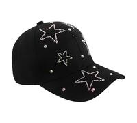 Artibetter Glitzer Strass Basecap mit Sternmuster Leichte Sportmütze für Damen und Mädchen für Strand und Tägliche Outdoor Abenteuer