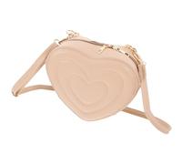 Artibetter Herzförmige Kleine Umhängetasche aus Pu mit Verstellbarem Riemen Modische Schultertasche für Damen Sommerliche Geldbörse in Khaki für Alltag und Freizeit