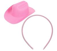 Artibetter Kleiner Cowgirlhut Stirnband Elastisch aus Weichem Material Jeans Cowboyhut Haarband für Damen Party Karneval Bühnenauftritte
