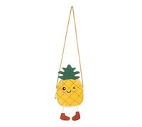 Artibetter Lustige Ananas Umhängetasche aus Canvas mit Kordelzug Kleine Handliche Geldbörse für Damen Modisches Accessoire für Alltag Reisen und Camping
