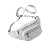 Artibetter Pu Schultertasche Damen mit Kettenriemen Modische Umhängetasche aus Pu mit Doppeltem Taschen Design Angenehm zu Tragen für Alltag und Freizeit