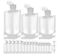 ARTIBETTER Reisebeutel 18 Stück Transparent Pet Kunststoff Reisebehälter Nachfüllbar mit Trichtern für Toilettenartikel Handgepäck Reisetaschen für Shampoo Duschgel Lotion