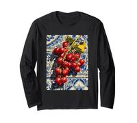 Artistic Grapes Mediterrane Fliesenkunst Summer Vibes Coastal Langarmshirt