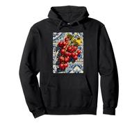 Artistic Grapes Mediterrane Fliesenkunst Summer Vibes Coastal Pullover Hoodie