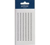 Artoz Artwork Strass Sticker (Halbperlen flach) 185620-149 3 mm Silber metallisch glänzend, rund
