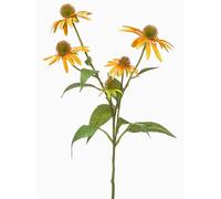 artplants.de Kunst Zweig Sonnenhut MILROV, gelb, 75cm - Deko Sonnenhutzweig