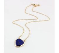 ARTQ Damen Edelsteine Ketten Geometrische Formen Lapislazuli Naturstein Halsketten Vintage Einfache Heilkristall Edelstein Anhänger Halskette Geburtstagsgeschenk Schmuck Für Frau Freundin Mutter