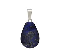 ARTQ Damen Edelsteine Ketten Lapislazuli Naturstein Halsketten Vintage Simple Teardrop Heilkristall Edelstein Anhänger Halskette Geburtstagsgeschenk Schmuck Für Frau Freundin Mutter