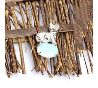 ARTQ Damen Edelsteine Ketten Opal Naturstein Tierhalskette Vintage Tiger Heilkristall Edelstein Anhänger Halskette Muttertagsgeschenk Schmuck Für Frau Freundin Mutter