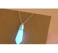 ARTQ Damen Edelsteine Ketten Spitze Leuchtende Naturstein-Halskette Mit Heilkristall-Edelstein-Anhänger-Halskette Statement Modisches Valentinsgeschenk Geschenkschmuck Für Männer Und Frauen