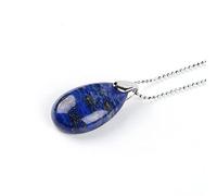 ARTQ Damen Edelsteine Ketten Tropfenform Lapislazuli Naturstein Halskette Modische Edelstein Anhänger Halskette Muttertagsgeschenk Schmuck Für Frau Freundin Mutter