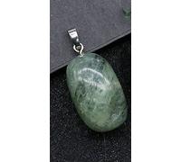 ARTQ Damen Edelsteine Ketten Unregelmäßige Ovale Form Prehnit-Naturstein-Halskette Einfache Lederband-Chakren-Kristallanhänger-Halskette Valentinsgeschenkschmuck Für Männer Und Frauen