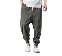 ARtray Japanische Sektion Herren Lange Hose Kordelzug Cord Freizeithose Männer Fit Smart Longs Einfarbig Männer Hosen mit Taschen Outdoor Haltbarkeit und Komfort Hosen Radfahren Laufen, grau, 31-35