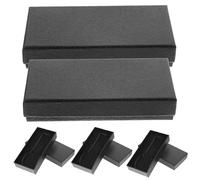 ARTSEWPLY 10 Stück Rechteckige Uhrenbox mit Leichtem Papier und Schützendem Schwammeinsatz Stilvolle Geschenkverpackung für Geburtstage und Vatertag in Schwarz