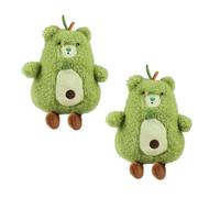 ARTSEWPLY 2 Stück Pack Niedliche Plüsch Avocado Bären Schlüsselanhänger 15cm Weicher Cartoon Taschenanhänger für Rucksack und Geschenk