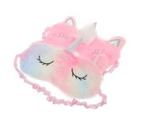 ARTSEWPLY 2 Stück Weiche Plüsch Einhorn Schlafmaske mit Farbverlauf Regenbogen Kuscheliges Augenpflaster für Mädchen Schlaf und Reisen Niedliches Tier Augenbinde für Sanfte Lichtblockade