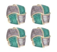 ARTSEWPLY 4 Stück Vintage Metallknöpfe Retro Legierungsknöpfe 21mm Dekorative Nähknöpfe für Kleidung Taschen und Hüte Bastelknöpfe mit Loch zum Annähen