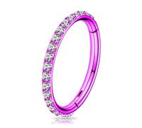 Artskin G23 Titan 1.0 10mm Rosa Nasenring Hoop hypoallergen nickelfrei Knorpelohrring Septum Clicker Ring Klappbarer Segmentring Lippenring Helix Body Piercing Schmuck