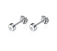 Artskin Mädchen Ohrstecker G23 Titan Damen Ohrringe Hypoallergen Nickelfrei 5mm Kristallohrringe für empfindliche Ohren Geburtstagsgeschenk