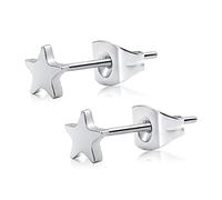 Artskin Nickel frei hypoallergen Titanium Stern Ohrstecker für empfindliche Haut zierliche flache Ohrringe für Teenager Mädchen Frauen kleine minimalistische einfache Schmuck
