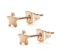 Artskin Nickel frei hypoallergen Titanium Stern Ohrstecker für empfindliche Haut zierliche flache Ohrringe für Teenager Mädchen Frauen kleine minimalistische einfache Schmuck