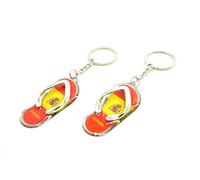 ARUNDEL SERVICES EU 2 Schlüsselanhänger, Spanien-Flagge, Sandalen, Nationalfarben, Spanien, Fußball-Schlüsselanhänger, militärisches Geschenk