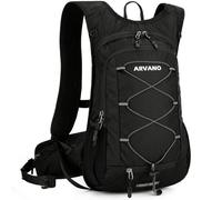 Arvano Fahrradrucksack leicht Skirucksack Klein Wanderrucksack Mtb Fahrrad Rucksäcke 15L Multifunktionaler Laufrucksack für Damen & Herren (Schwarz)