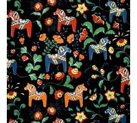 Arvidssons Textil Leksand Stoff Multi/schwarz