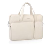 Arvok 13 13,3 14 Zoll Leder Laptoptasche Schutzhülle Wasserdicht Laptophülle für MacBook Air 13/MacBook Pro 14/HP Chromebook 13 Zoll, Notebook Hülle für HP/Dell/Lenovo/Asus/Acer/Samsung, Weiß