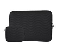 Arvok 15 15,6 16 Zoll Laptoptasche Schutzhülle für MacBook Air 15 inch/MacBook Pro 16 inch, Wasserdicht Laptophülle mit Klein Fall für Dell XPS 15 Plus, 15-inch MacBook Pro A1990 A1707, Schwarz