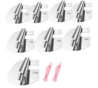 ARWIG 8 Stück Nähzubehör Rollsaum Nähfuß | Edelstahl Nähen Rolled Saum Presser Nähfuß | Rollsaum Fuß Nähen Zubehör | Nähmaschinen Zubehör Geeignet Für Einen Großen Bereich (3-10 mm)