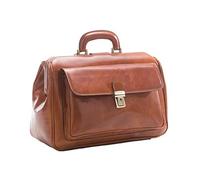 Arzttasche aus Echtem Leder - D&D0203 - Made in Italy (Honig)