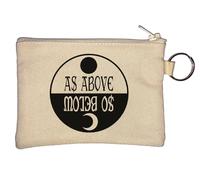 As Above So Below Sun and Moon Schlüsselanhänger Münzbörse Beige