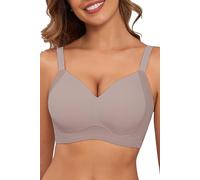 As Fairy Ohne Bügel BH für Damen, Push-UP Bequeme Nahtloser Bralettes mit Weicher Unterstützung Volle Abdeckung Alltags für Große Brüste BHS (Grau M)