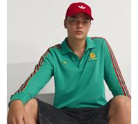 AS Rom Terrace Icons langärmeliges Poloshirt Semi Court Green / Crew Yellow M