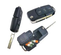(As show, One size) Alg Key Diversion Safe Hidden Secret Compartment Stash Box Discreet Decoy Car Fob With Cut Carve Key To Hide And Store Money Pills