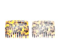 ASAKKURA 2 Stück pack Französische Haarkämme aus Azetatfaser mit 12 Zähnen Retro Haarspangen für Frauen Sanft Haltend und Langlebig für Termine und Alltag