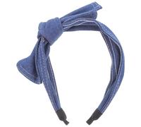 ASAKKURA Breites Jeans Haarband mit Großer Schleife Weicher und Bequemer Haarschmuck für Frauen Modisches Stirnband für Alltag und Hochzeit