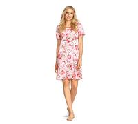 Ascafa Damen Nachthemd Kurzarm A-Linie A2212124 Soft Rosa Gr. 48